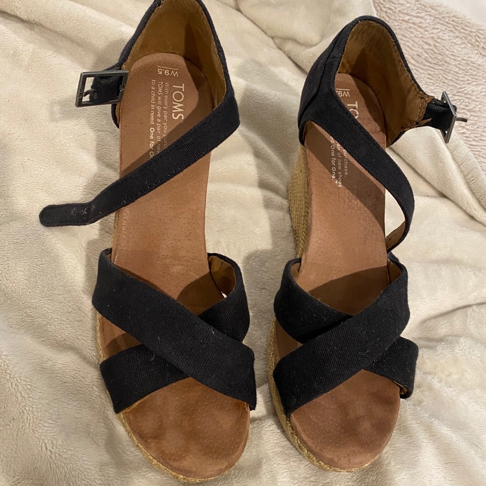 Black Toms Espadrilles